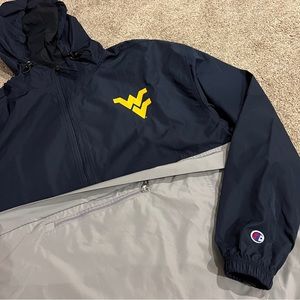 WVU Champion 1/4 Wind breaker